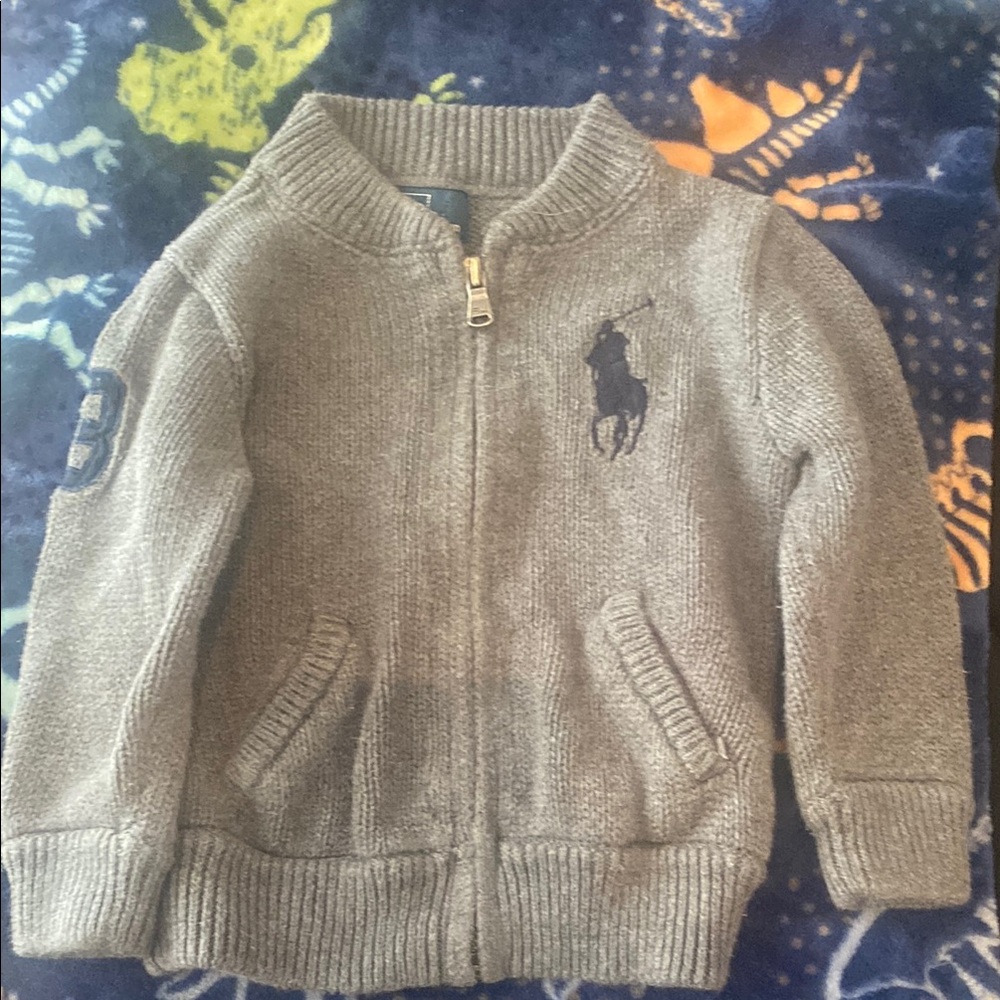 Gray Kids' Knit Jacket by Polo Ralph Lauren